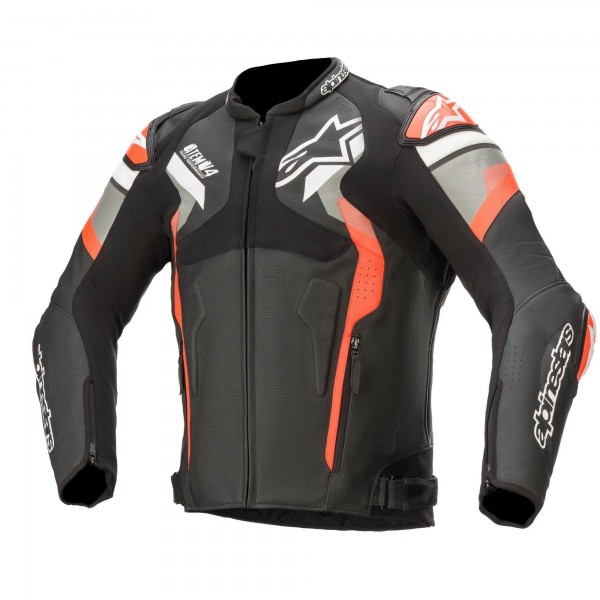 Alpinestars Alpinestars Atem V4 Leather Jacket Black/Grey/Red/Fluo